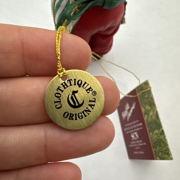 1993 Clothtique By Possible Dreams Working Santa Claus Figures Ornament Toy Xmas - Picture 13 of 16